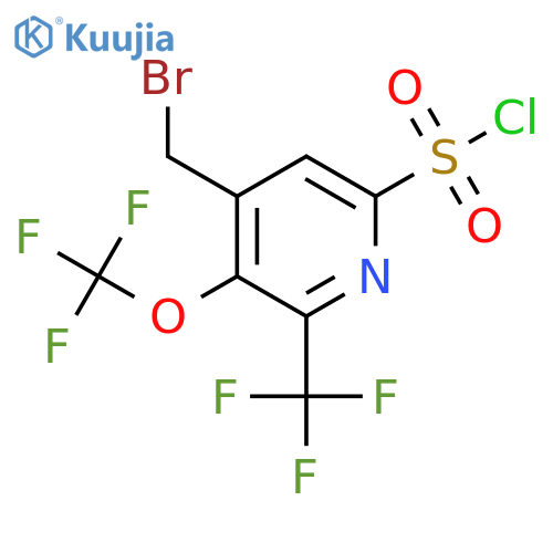 4-(Bromomethyl)-3-(trifluoromethoxy)-2-(trifluoromethyl)pyridine-6-sulfonyl chloride structure