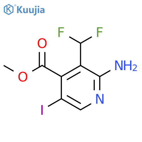 Methyl 2-amino-3-(difluoromethyl)-5-iodopyridine-4-carboxylate structure