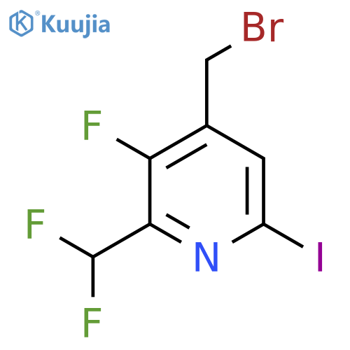 4-(Bromomethyl)-2-(difluoromethyl)-3-fluoro-6-iodopyridine structure