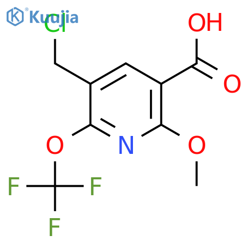 3-(Chloromethyl)-6-methoxy-2-(trifluoromethoxy)pyridine-5-carboxylic acid structure