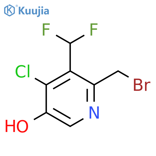 2-(Bromomethyl)-4-chloro-3-(difluoromethyl)-5-hydroxypyridine structure