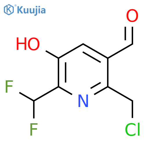 2-(Chloromethyl)-6-(difluoromethyl)-5-hydroxypyridine-3-carboxaldehyde structure