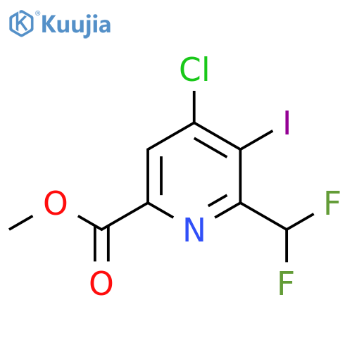 Methyl 4-chloro-2-(difluoromethyl)-3-iodopyridine-6-carboxylate structure