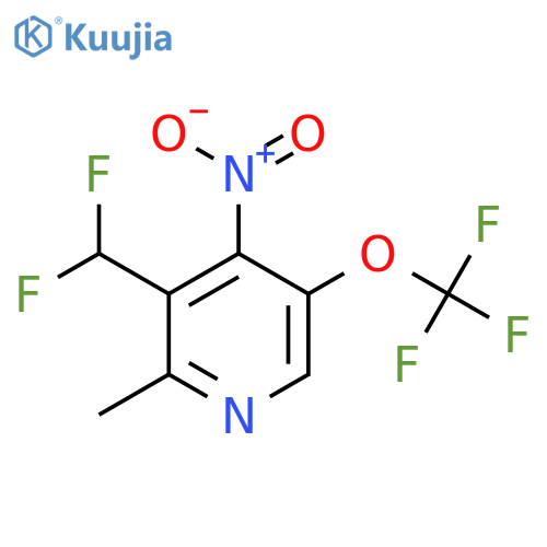 3-(Difluoromethyl)-2-methyl-4-nitro-5-(trifluoromethoxy)pyridine structure