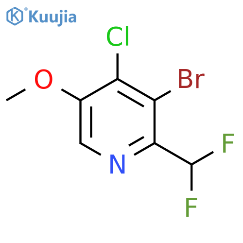 3-Bromo-4-chloro-2-(difluoromethyl)-5-methoxypyridine structure
