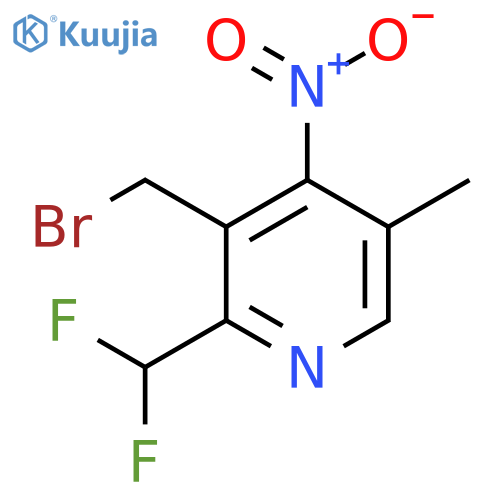 3-(Bromomethyl)-2-(difluoromethyl)-5-methyl-4-nitropyridine structure