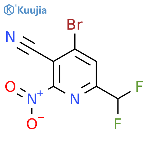 4-Bromo-3-cyano-6-(difluoromethyl)-2-nitropyridine structure