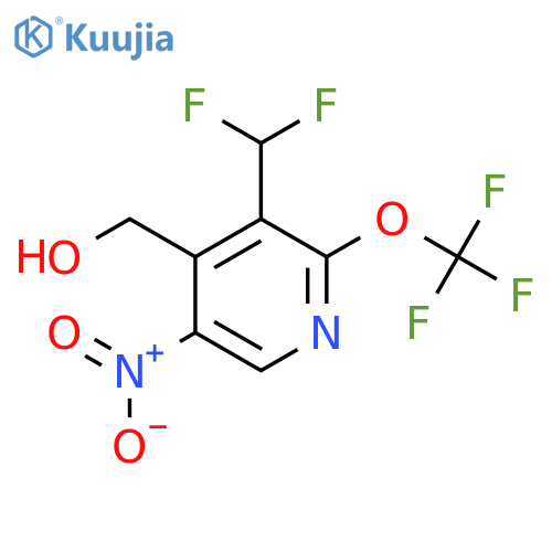 3-(Difluoromethyl)-5-nitro-2-(trifluoromethoxy)pyridine-4-methanol structure