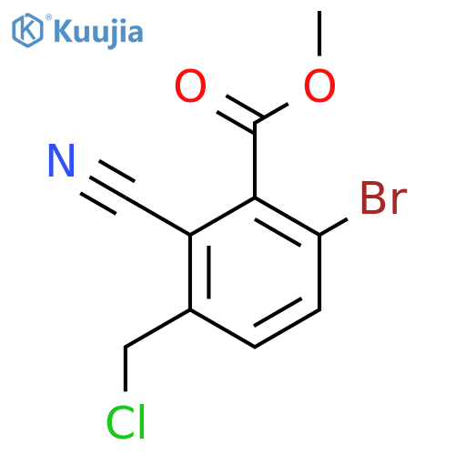 Methyl 6-bromo-3-chloromethyl-2-cyanobenzoate structure