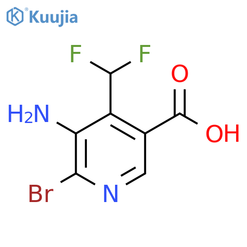 3-Amino-2-bromo-4-(difluoromethyl)pyridine-5-carboxylic acid structure