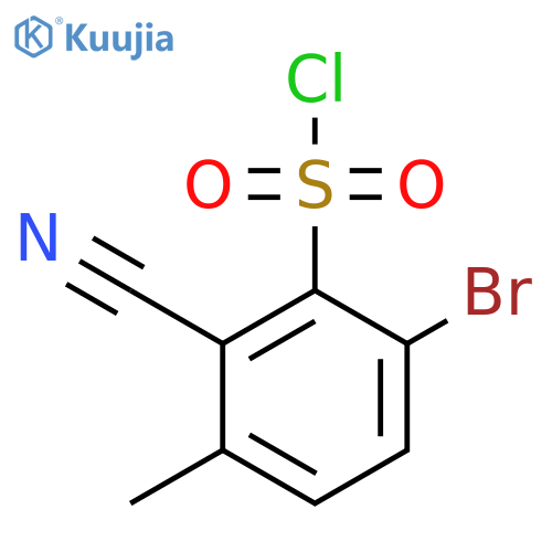 6-Bromo-2-cyano-3-methylbenzenesulfonyl chloride structure