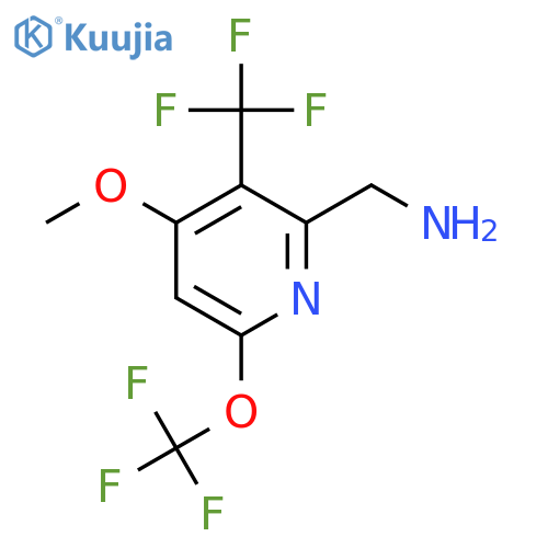 2-(Aminomethyl)-4-methoxy-6-(trifluoromethoxy)-3-(trifluoromethyl)pyridine structure
