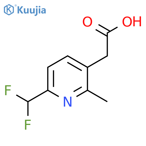 6-(Difluoromethyl)-2-methylpyridine-3-acetic acid structure