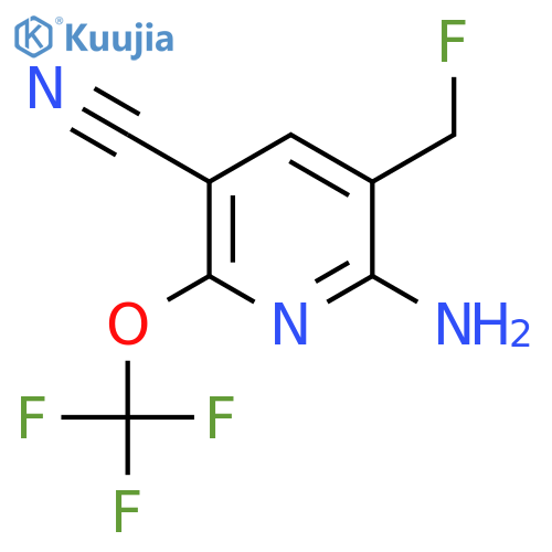 2-Amino-5-cyano-3-(fluoromethyl)-6-(trifluoromethoxy)pyridine structure