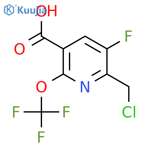 2-(Chloromethyl)-3-fluoro-6-(trifluoromethoxy)pyridine-5-carboxylic acid structure