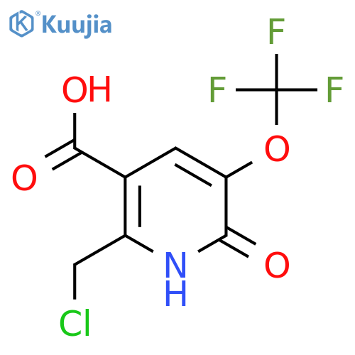 2-(Chloromethyl)-6-hydroxy-5-(trifluoromethoxy)pyridine-3-carboxylic acid structure