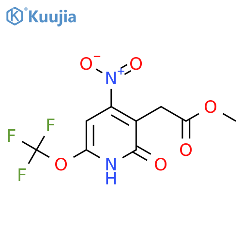 Methyl 2-hydroxy-4-nitro-6-(trifluoromethoxy)pyridine-3-acetate structure