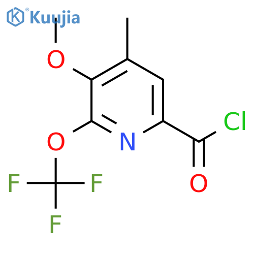 3-Methoxy-4-methyl-2-(trifluoromethoxy)pyridine-6-carbonyl chloride structure