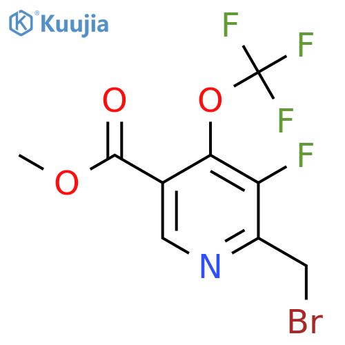 Methyl 2-(bromomethyl)-3-fluoro-4-(trifluoromethoxy)pyridine-5-carboxylate structure