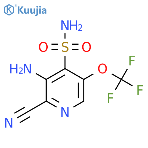 3-Amino-2-cyano-5-(trifluoromethoxy)pyridine-4-sulfonamide structure