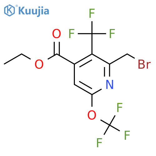 Ethyl 2-(bromomethyl)-6-(trifluoromethoxy)-3-(trifluoromethyl)pyridine-4-carboxylate structure