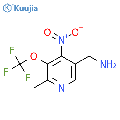 5-(Aminomethyl)-2-methyl-4-nitro-3-(trifluoromethoxy)pyridine structure