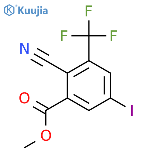 Methyl 2-cyano-5-iodo-3-(trifluoromethyl)benzoate structure