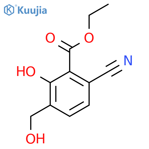 Ethyl 6-cyano-2-hydroxy-3-(hydroxymethyl)benzoate structure