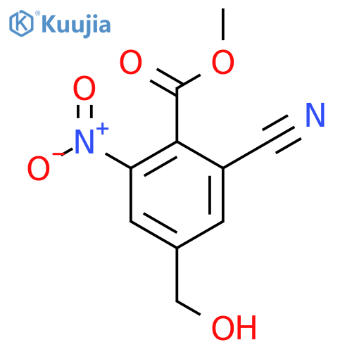 Methyl 2-cyano-4-hydroxymethyl-6-nitrobenzoate structure