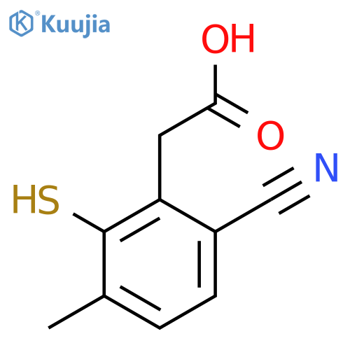 6-Cyano-2-mercapto-3-methylphenylacetic acid structure