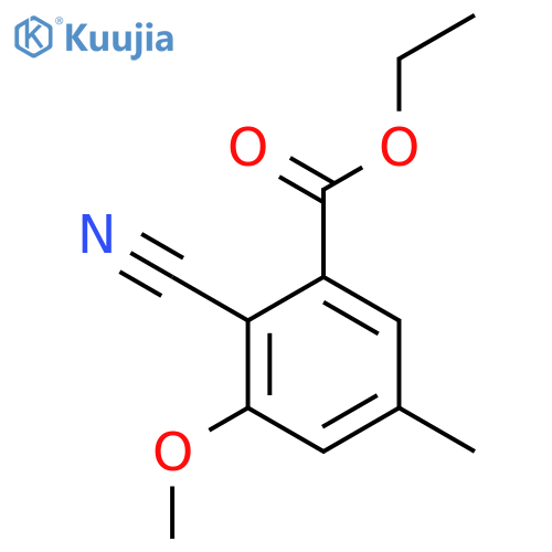 Ethyl 2-cyano-3-methoxy-5-methylbenzoate structure