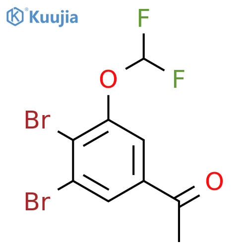 3',4'-Dibromo-5'-(difluoromethoxy)acetophenone structure