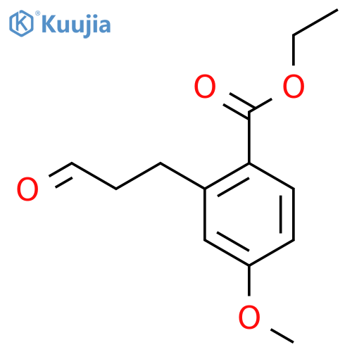 Ethyl 4-methoxy-2-(3-oxopropyl)benzoate structure