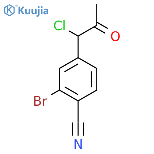 1-(3-Bromo-4-cyanophenyl)-1-chloropropan-2-one structure