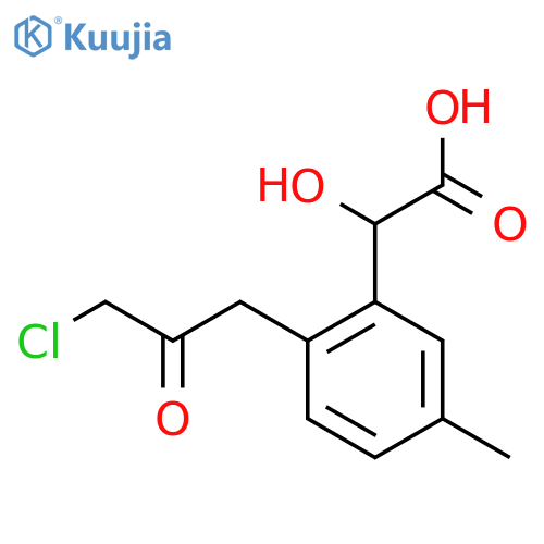2-(3-Chloro-2-oxopropyl)-5-methylmandelic acid structure