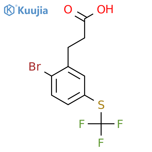 3-(2-Bromo-5-(trifluoromethylthio)phenyl)propanoic acid structure