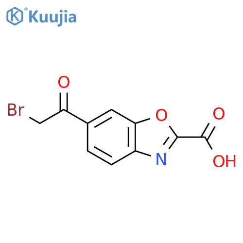6-(2-Bromoacetyl)benzo[d]oxazole-2-carboxylic acid structure