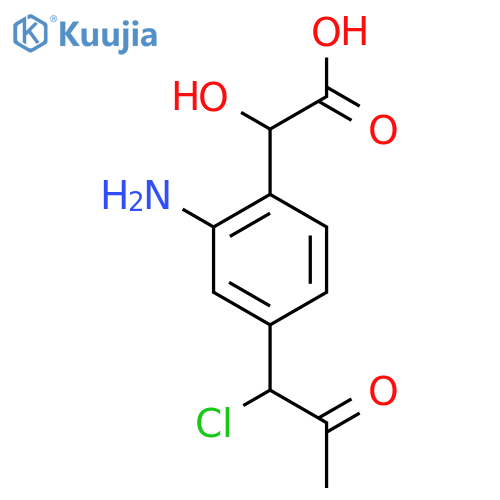2-Amino-4-(1-chloro-2-oxopropyl)mandelic acid structure