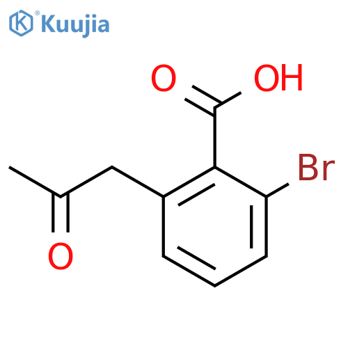 2-Bromo-6-(2-oxopropyl)benzoic acid structure