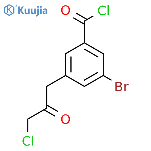 3-Bromo-5-(3-chloro-2-oxopropyl)benzoyl chloride structure