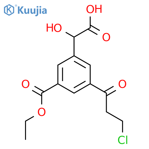 Ethyl 3-(carboxy(hydroxy)methyl)-5-(3-chloropropanoyl)benzoate structure