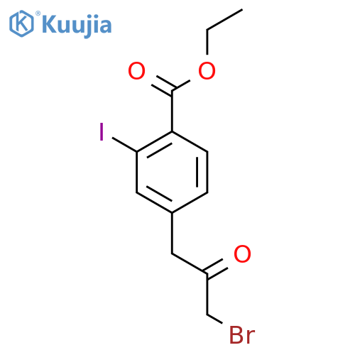 Ethyl 4-(3-bromo-2-oxopropyl)-2-iodobenzoate structure