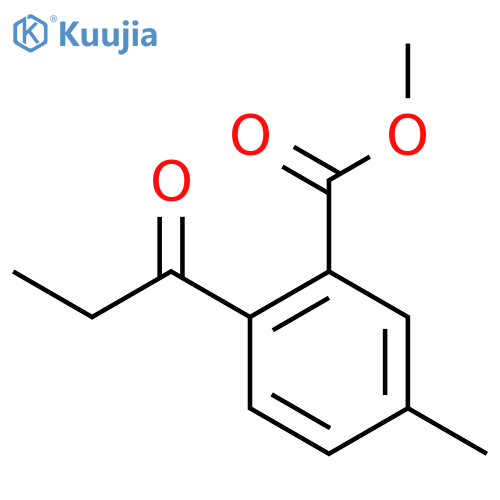 Methyl 5-methyl-2-propionylbenzoate structure