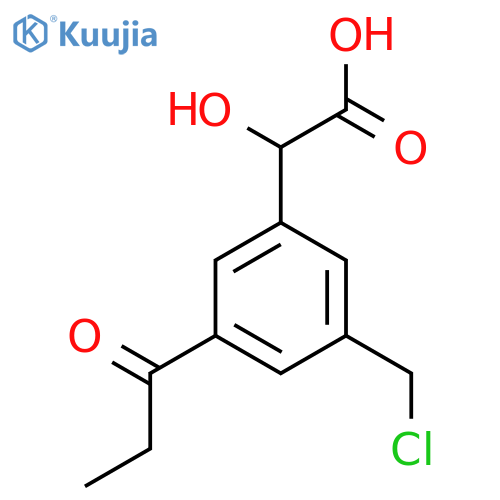 3-(Chloromethyl)-5-propionylmandelic acid structure