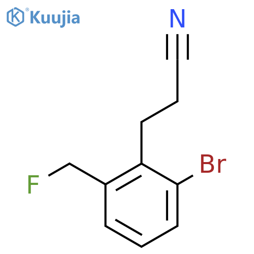 3-(2-Bromo-6-(fluoromethyl)phenyl)propanenitrile structure