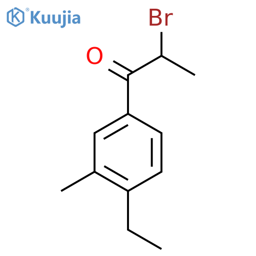 2-Bromo-1-(4-ethyl-3-methylphenyl)propan-1-one structure