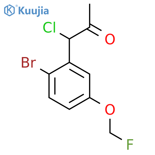 1-(2-Bromo-5-(fluoromethoxy)phenyl)-1-chloropropan-2-one structure
