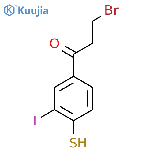 3-Bromo-1-(3-iodo-4-mercaptophenyl)propan-1-one structure
