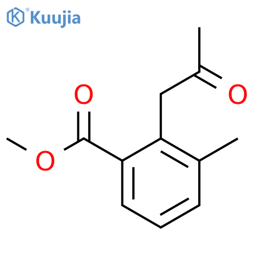 Methyl 3-methyl-2-(2-oxopropyl)benzoate structure