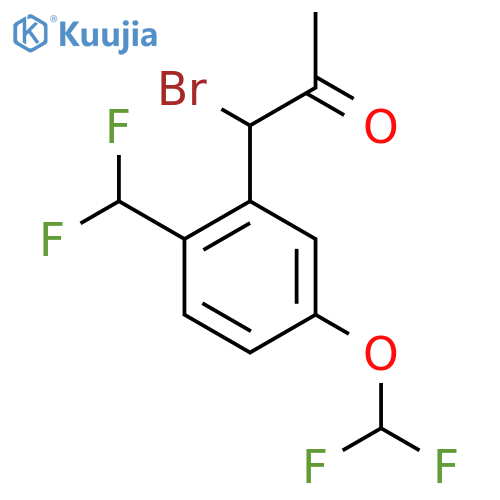 1-Bromo-1-(5-(difluoromethoxy)-2-(difluoromethyl)phenyl)propan-2-one structure